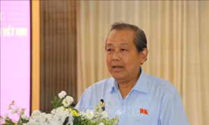 Phó Thủ tướng Thường trực Chính phủ Trương Hòa Bình tiếp xúc cử tri tại Long An