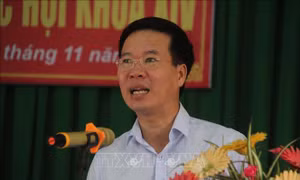 Trưởng ban Tuyên giáo Trung ương Võ Văn Thưởng tiếp xúc cử tri tại tỉnh Đồng Nai