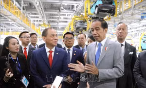 Tổng thống Indonesia thăm Tổ hợp Nhà máy VinFast tại Hải Phòng