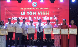Hải Dương: Tôn vinh 100 người hiến máu tình nguyện tiêu biểu