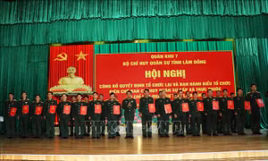 Tổ chức lại Ban Chỉ huy Quân sự cấp xã phù hợp mô hình chính quyền địa phương hai cấp