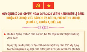 Quy định 208-QĐ/TW: Thí điểm đại hội chi bộ 5 năm một lần