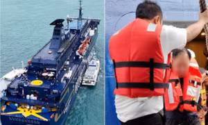 Cháy tàu du lịch ngoài khơi Singapore, hàng trăm người phải sơ tán