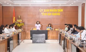 Đoàn công tác Ủy ban Quốc gia Vì sự tiến bộ của phụ nữ Việt Nam làm việc tại An Giang