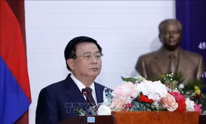 Đồng chí Nguyễn Xuân Thắng thăm và làm việc tại Lào