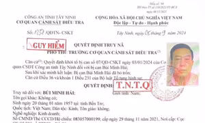 Truy nã đối tượng mua bán trái phép hóa đơn trên địa bàn liên tỉnh