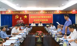 Đoàn khảo sát của Ủy ban Tư pháp của Quốc hội làm việc tại Bình Dương