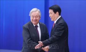Chủ tịch nước Lương Cường đón Tổng Thư ký Liên hợp quốc dự Lễ mở ký Công ước Hà Nội