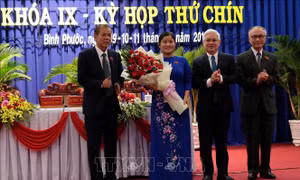 Bà Trần Tuệ Hiền được bầu giữ chức Chủ tịch UBND tỉnh Bình Phước