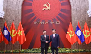 Tổng Bí thư, Chủ tịch nước Lào thăm và làm việc với Đảng bộ, Chính quyền TP Hà Nội