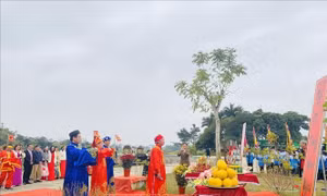 Tái hiện lễ thượng nêu ngày Tết