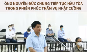 Ông Nguyễn Đức Chung tiếp tục hầu tòa trong phiên phúc thẩm vụ Nhật Cường