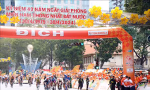 Đội TP Hồ Chí Minh Vinama vô địch đồng đội Cuộc đua xe đạp Cúp Truyền hình TP Hồ Chí Minh