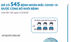 Đã có 545 bệnh nhân mắc COVID-19 được công bố khỏi bệnh