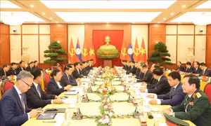Tổng Bí thư, Chủ tịch nước Tô Lâm hội đàm với Tổng Bí thư, Chủ tịch nước Lào Thongloun Sisoulith