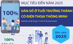Mục tiêu đến năm 2025, 100% dân số ở tuổi trưởng thành có điện thoại thông minh