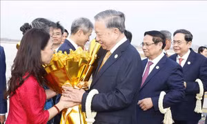 Tổng Bí thư Tô Lâm bắt đầu chuyến thăm cấp Nhà nước tới Vương quốc Campuchia