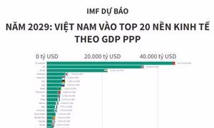 IMF dự báo năm 2029 GDP của Việt Nam sẽ vào top 20 nền kinh tế theo sức mua tương đương