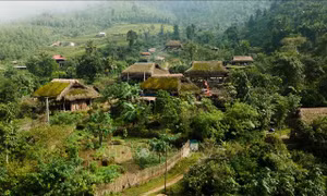 Độc đáo những mái nhà rêu phong nép mình trên dãy Tây Côn Lĩnh (Hà Giang)