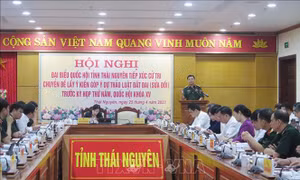 Đại tướng Phan Văn Giang tiếp xúc cử tri tại Thái Nguyên