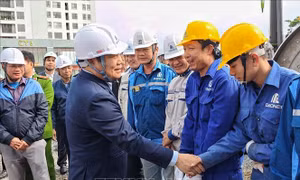 Chủ tịch UBND thành phố Hà Nội kiểm tra tiến độ các dự án chống ngập trọng điểm