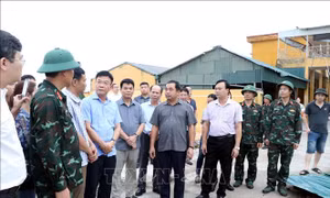 Phó Thủ tướng Lê Thành Long kiểm tra công tác khắc phục hậu quả bão số 3 tại tỉnh Hải Dương