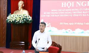 Trưởng Ban Tổ chức Trung ương Lê Minh Hưng làm việc với tỉnh Hà Nam, Nam Định, Ninh Bình