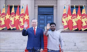 Lễ đón trọng thể Tổng Bí thư, Chủ tịch nước Tô Lâm thăm cấp Nhà nước Sri Lanka