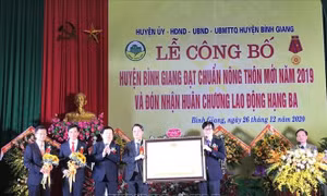 Huyện Bình Giang (Hải Dương) đạt chuẩn nông thôn mới