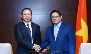 Thủ tướng Phạm Minh Chính tiếp một số lãnh đạo tập đoàn hàng đầu của Trung Quốc