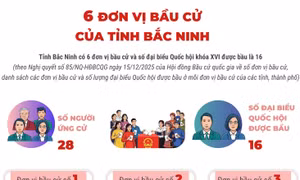 6 đơn vị bầu cử của tỉnh Bắc Ninh
