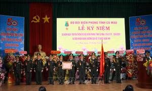 Bộ đội Biên phòng tỉnh Cà Mau đón nhận Huân chương Bảo vệ Tổ quốc hạng Nhì