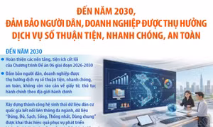Đến năm 2030, đảm bảo người dân, doanh nghiệp được thụ hưởng dịch vụ số thuận tiện, nhanh chóng, an toàn