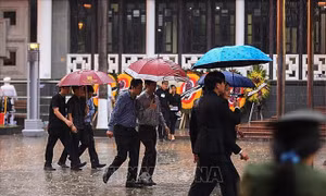 Thủ đô Hà Nội mưa rào ngày Lễ Quốc tang tiễn đưa Chủ tịch nước Trần Đại Quang