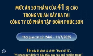 Mức án của 41 bị cáo trong vụ án xảy ra tại Công ty cổ phần Tập đoàn Phúc Sơn