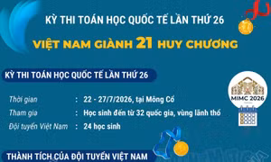 Việt Nam giành 21 huy chương tại Kỳ thi Toán học Quốc tế lần thứ 26