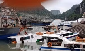 Chìm tàu chở khách du lịch tuyến Vân Đồn - Cô Tô