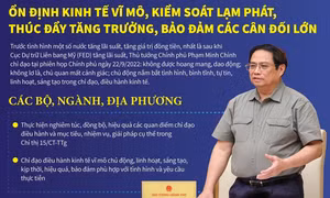 Ổn định kinh tế vĩ mô, kiểm soát lạm phát, thúc đẩy tăng trưởng, bảo đảm các cân đối lớn