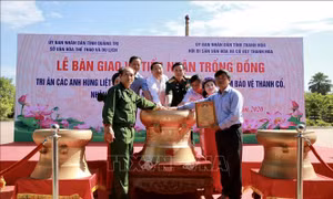 Quảng Trị tiếp nhận trống đồng tri ân các Anh hùng liệt sỹ