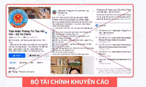 Cảnh báo fanpage giả danh Bộ Tài chính để chiếm đoạt tiền