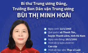 Bí thư Trung ương Đảng, Trưởng Ban Dân vận Trung ương Bùi Thị Minh Hoài