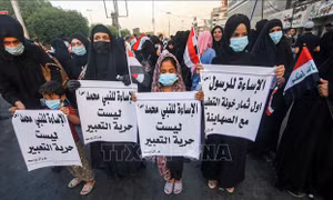 Biểu tình ở Iraq phản đối báo Pháp đăng tranh biếm họa nhà tiên tri Mohammed