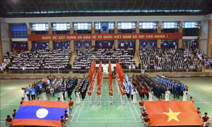 Khai mạc giao lưu văn nghệ, thể thao giữa học sinh tỉnh Điện Biên và 6 tỉnh Bắc Lào