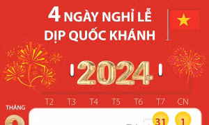 Lịch nghỉ lễ Quốc khánh năm 2024