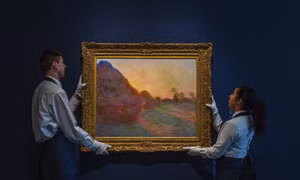Bức họa 'Đống rơm' của Claude Monet được bán với giá kỷ lục 110,7 triệu USD