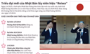 Triều đại mới của Nhật Bản lấy niên hiệu 'Reiwa'