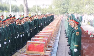 Cần Thơ tổ chức lễ viếng, truy điệu và an táng 38 hài cốt liệt sĩ