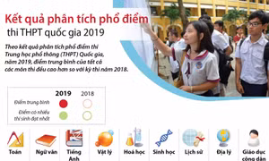 Kết quả phân tích phổ điểm thi THPT quốc gia 2019