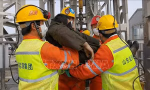 Trung Quốc giải cứu thêm 10 người trong vụ sập mỏ vàng tại Sơn Đông
