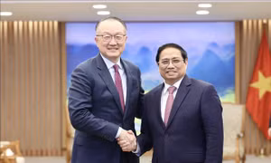 Thủ tướng Phạm Minh Chính tiếp Phó Chủ tịch Quỹ Đối tác cơ sở hạ tầng toàn cầu Jim Yong Kim